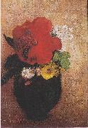 Odilon Redon The red poppy oil painting